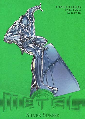 2013 Fleer Marvel Retro Precious Metal Gems Green Silver Surfer