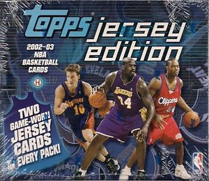 2002-03 Topps Jersey Edition Basketball Box
