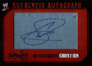 2009 Topps WWE Autographed Mat Relic
