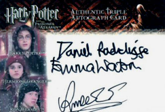 2004 Artbox Harry Potter and the Prisoner of Azkaban Update Autographs Daniel Radcliffe, Emma Watson and Rupert Grint