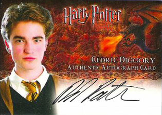 2005 Artbox Harry Potter and the Goblet of Fire Autographs Robert Pattinson as Cedric Diggory