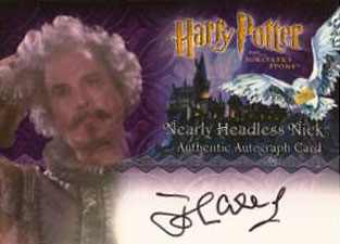 2005 Artbox Harry Potter and the Sorcerors Stone Autographs John Cleese as Nearly Headless Nick