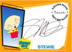 2005 Inkworks Family Guy Season 1 Autographs A1 Seth McFarlane as Stewie Griffin