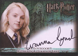 2007 Artbox Harry Potter and the Order of the Phoenix Autographs Evanna Lynch as Luna Lovegood