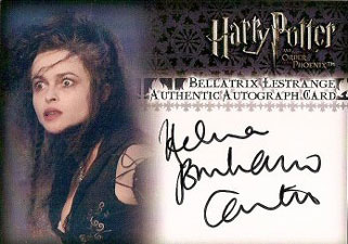 2007 Artbox Harry Potter and the Order of the Phoenix Update Autographs Helena Bonham Carter as Bellatrix Lestrange