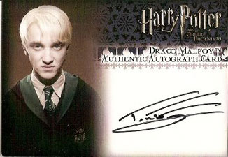 2007 Artbox Harry Potter and the Order of the Phoenix Update Autographs Tom Felton as Draco Malfoy