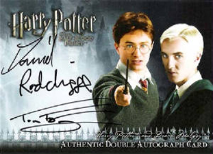 2009 Artbox Harry Potter and the Half-Blood Prince Autographs Daniel Radcliffe as Harry Potter and Tom Felton as Draco Malfoy