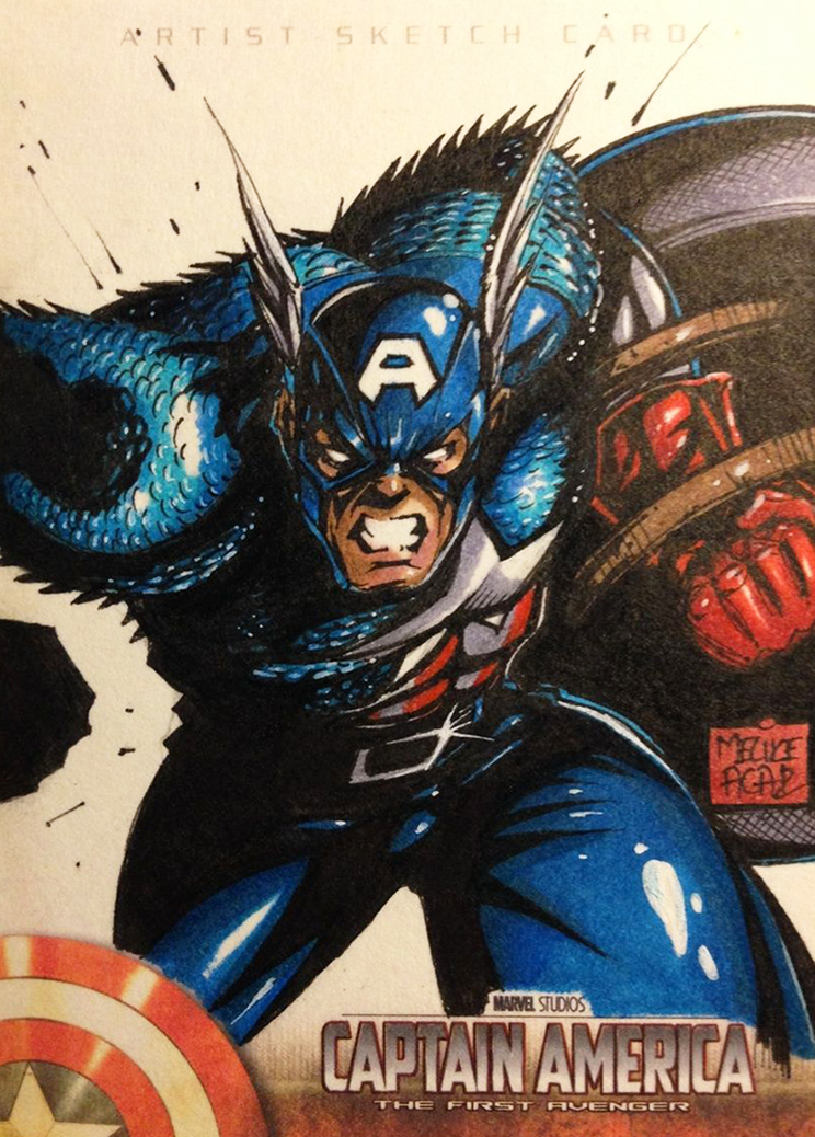 2011 Upper Deck Captain America The First Avenger sketch card by Melike Acar