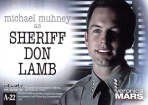 Inkworks Veronica Mars Autographs A22 Michael Muhney as Sheriff Don Lamb (Back)