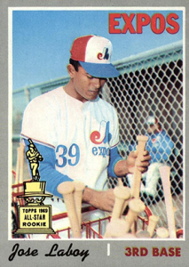 Topps All-Star Rookie Team - 1970 Topps Jose Laboy