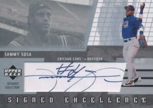 2002 Upper Deck Ultimate Collection Signed Excellence Sammy Sosa