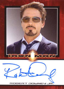 2008 Rittenhouse Iron Man Autographs Robert Downey Jr. as Tony Stark