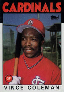 Topps All-Star Rookie Team - 1986 Topps Vince Coleman