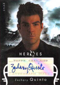 2008 Topps Heroes Autographs Zachary Quinto as Sylar