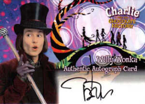 2005 Artbox Charlie and the Chocolate Factory Autographs Johnny Depp as Willy Wonka