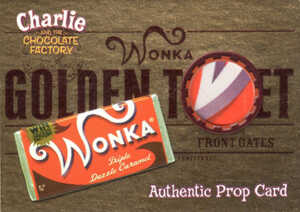 2005 Artbox Charlie and the Chocolate Factory Golden Ticket Prop