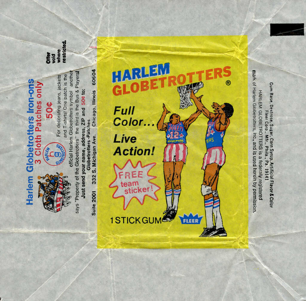 1971 Fleer Harlem Globetrotters Wrapper