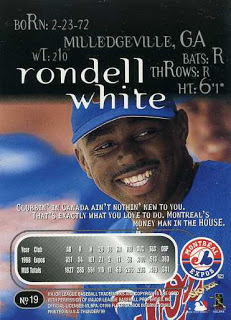 1999 Skybox Thunder Rondell White (Back)