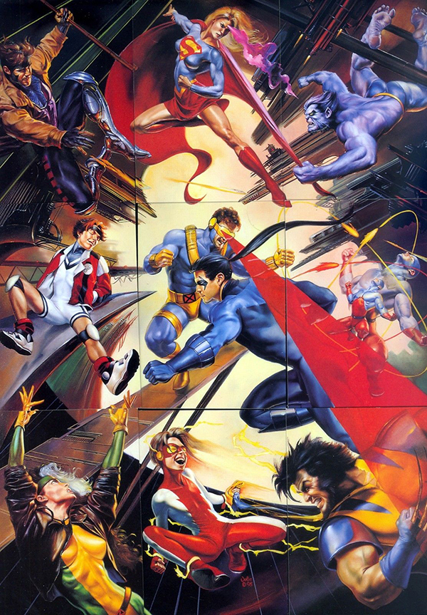 CAPTAIN AMERICA Marvel versus DC PROMO Card  1995 Fleer/SkyBox 3 Mail FREE