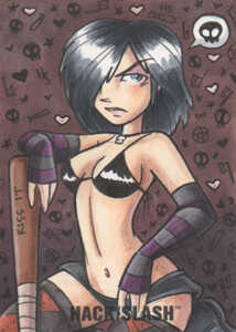 2011 5finity Hack Slash Sketch Card Katie Cook