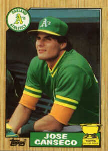 1987 Topps Baseball Jose Canseco