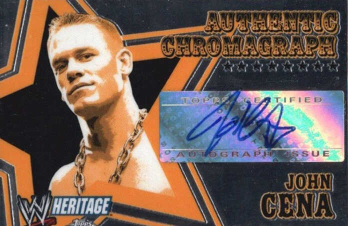 2005 Topps WWE Heritage John Cena Promo Card 