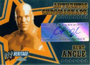 2006 Topps WWE Heritage Chrome Autographs Kurt Angle