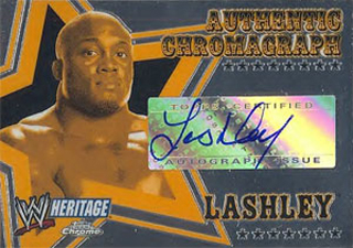 Bobby Lashley Signed WWE 2006 Topps Heritage Card #37 Impact Wrestling Autograph 