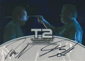 T2 FilmCardz Autographs Don and Dan Stanton as Lewis the Security Guard and T1000