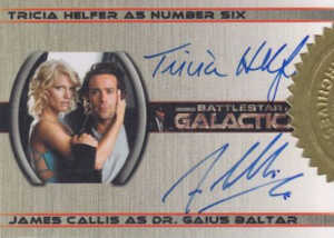 2006 Battlestar Galactica Season 1 Dual Autographs Helfer Callis