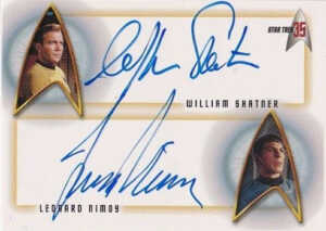 2001 Star Trek 35th HoloFEX Dual Autograph DA1 William Shatner Leonard Nimoy