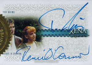 2004 Art and Images of Xena Dual Autograph DA7 Ted Raimi Renee OConnor