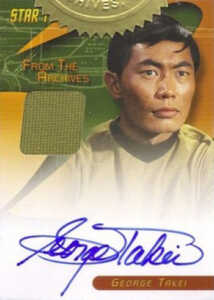 2008 Star Trek TOS 40th Anniversary Series 2 Autographed Costume George Takei