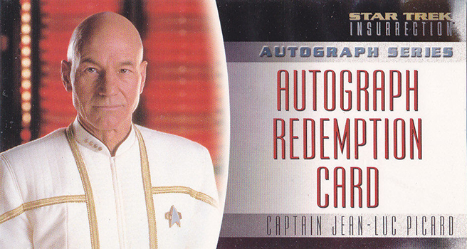 1998 Star Trek Insurrection Autographs A-1 Patrick Stewart Redemption
