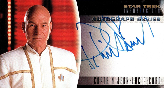 1998 Star Trek Insurrection Autographs A-1 Patrick Stewart
