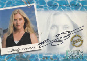 2004 CSI Miami Series 1 Autographs MI-A2 Emily Procter