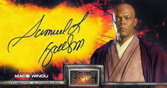 2005 Star Wars Revenge of the Sith Widevision Autographs Samuel L Jackson