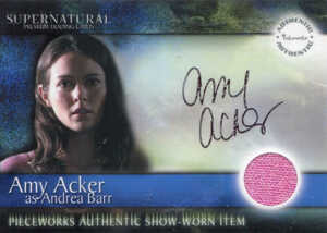 2006 Supernatural Season 1 Autographed Pieceworks PWA2 Amy Acker