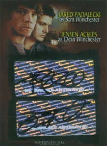 2008 Supernatural Season 3 Dual Autograph SD1 Jared Padalecki Jensen Ackles