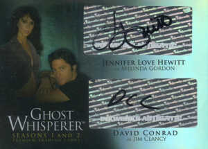 2009 Ghost Whisperer Seasons 1 and 2 Dual Autograph GCI1 Jennifer Love Hewitt David Conrad