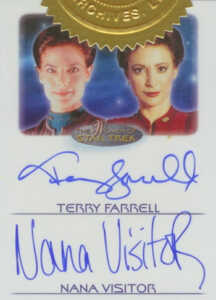 2010 Women of Star Trek Dual Autograph Terry Farrell Nana Visitor