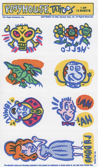 1988 Pee Wees Playhouse Tattoos