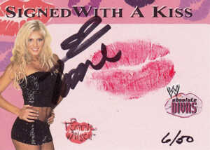 2002 Fleer WWE Absolute Divas Signed with a Kiss Torrie Wilson