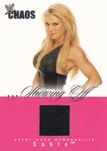 2004 Fleer WWE Chaos Showing Off Memorabilia Sable