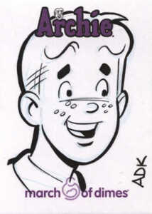 2009 Archie March of Dimes Sketch Cards Adam DeKraker
