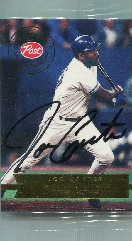 1994 Post Canada Joe Carter Autograph