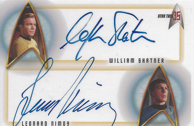 STAR TREK TOS Mr SPOCK & Capt KIRK Nimoy Shatner Sketch Card PRINT 1 of 15 ART 