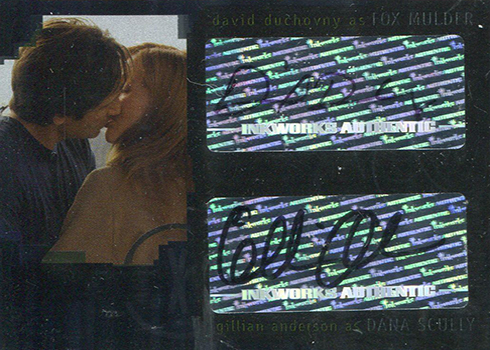 2008 Inkworks X-Files I Want to Believe David Duchovny Gillian Anderson Autograph