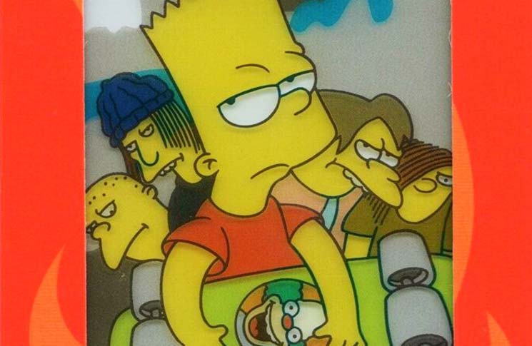 2000 Artbox The Simpsons 72 complete base sticker card set &12 prism insert set 