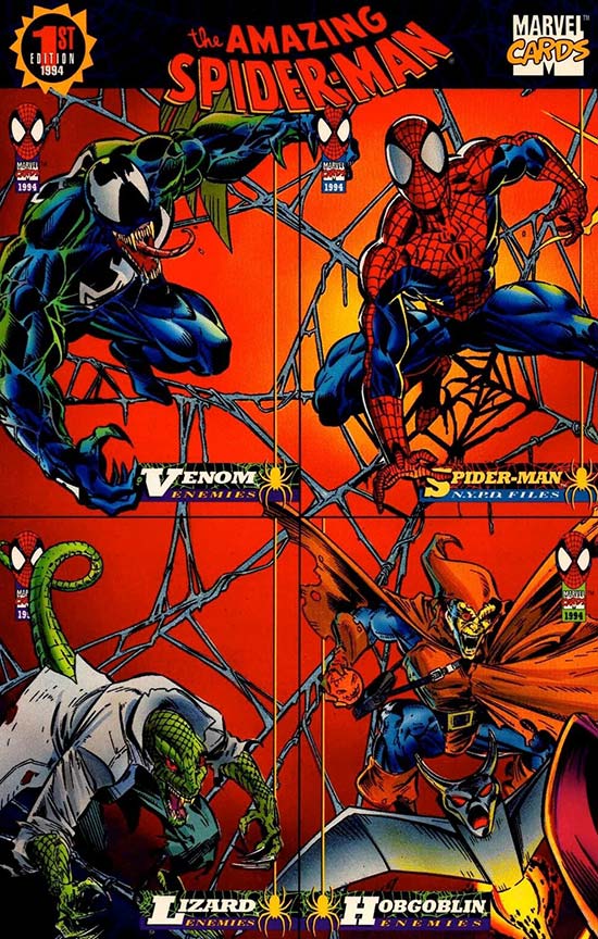 1994 Fleer Marvel Cards The Amazing Spider-Man #107 Spider-Man vs Hulk 